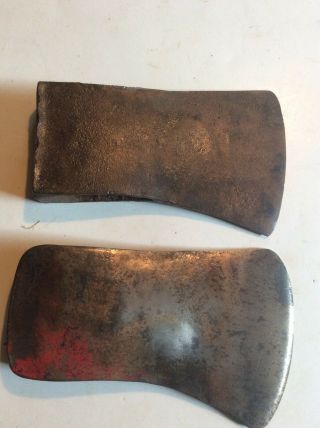 Two Axe Heads About 3 Lbs.  7 Ozs.  No Clear Marks