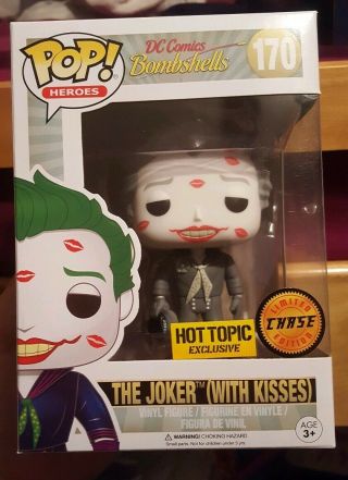 Funko Pop Heroes Dc Comics Bombshells The Joker With Kisses Hot Topic Chase 166