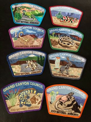 Grand Canyon Council Az Oa Wipala Wiki Lodge 432 Bsa 2001 Jamboree 8 - Patch Set