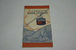 Vintage 1937 Cannon Mountain Aerial Tramway Franconia Notch Nh Ad Booklet
