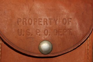 VTG USPS U.  S.  MAIL Postal Leather Letter Carrier Mailman Post Office Bag Pouch 2