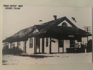 Kosse Texas Tno Rr Station Railroad Depot B&w Real Photo Postcard Rppc
