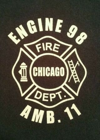 Chicago Fire Department Cook County Illinois T - Shirt Sz L Looney Tunes FDNY 2