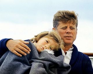 President John F.  Kennedy And Daughter Caroline 11x14 Silver Halide Photo Print