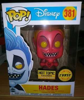 Funko Pop Hades 381 Hot Topic Exclusive Chase Gitd Disney Hercules