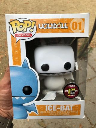 Ugly Doll Ice - Bat Funko Pop Vinyl White Sdcc 2012 Exclusive 480 Limited Run