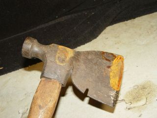 Estate Old Vintage Woodworking Hand Axe Hatchet Hammer Tool 4