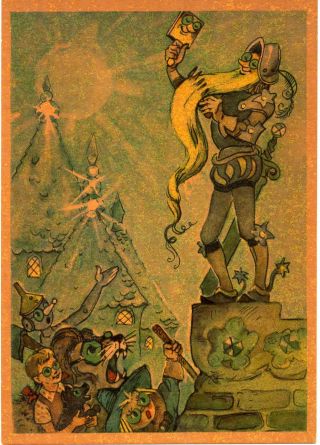 1962 The Wizard Of Oz Book Ill.  Vladimirsky Emerald City Russian Postcard 13