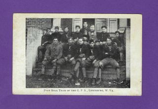 Lewisburg,  Greenbrier Co,  Wv,  Postcard View Of The G.  P.  S.  1907 Football Team