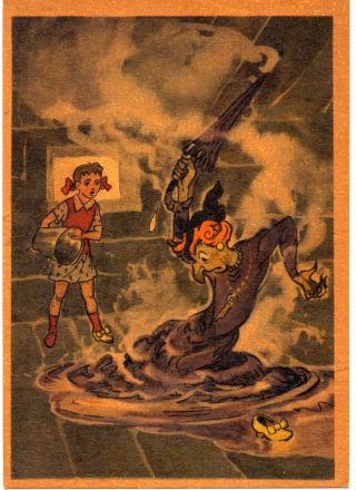 1962 The Wizard Of Oz Book Ill.  Vladimirsky Wicked Witch Russian Postcard 9