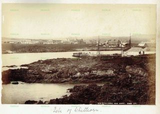 Old J.  V.  Albumen Photograph Isle Of Whithorn Scotland Antique C.  1890