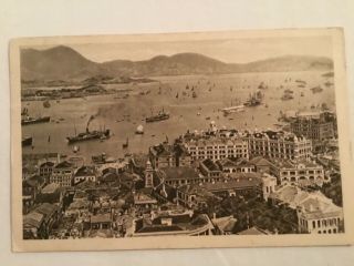 Postcard - Harbor,  Hongkong,  Hong Kong,  Norddeutscher Lloyd Bremen