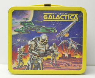 Vintage Battlestar Galactica Metal Lunchbox Cylon Starbuck Apollo Tv Show 1978