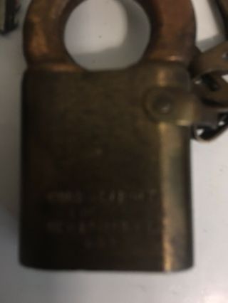 3 Vintage Brass Corbin Padlocks with Keys 5