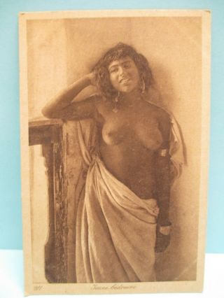 L&l Editeurs No.  201 Nude Jeune Bedouine Portrait Antique Rppc Oriental Postcard