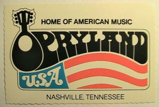 Nashville Tn Distinctive Logo For Opryland Usa Theme Park Postcard 1970 