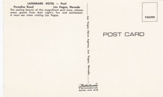 Landmark Casino Las Vegas Nevada Postcard 1960 ' s 2