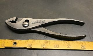 Vintage Cee Tee Co.  6 - 1/2” Long Slip Joint Plier Crescent Jamestown Ny