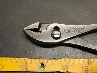 Vintage Cee Tee Co.  6 - 1/2” Long Slip Joint Plier Crescent Jamestown NY 2