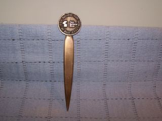 Vintage First National State Bank Of West Jersey Letter Opener - Jersey