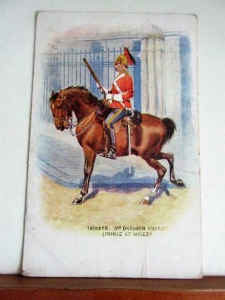 Trooper 3rd Dragoon Guards - Ww1 Postcard By Montague Love