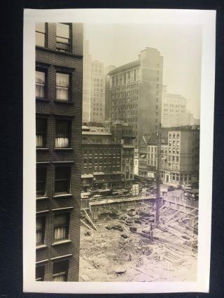 1929 Construction 58th St & Madison Av Manhattan York Old Nyc Photo T247