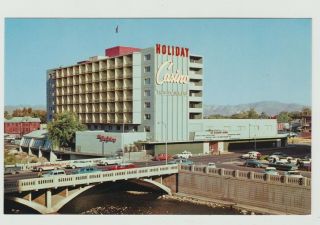 Nevada Reno,  Nv Vintage Postcard The Holiday Hotel On Banks Of Truckee River