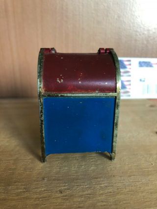 Vintage US Mailbox Stamp dispenser,  metal,  made in Japan,  stand alone 4