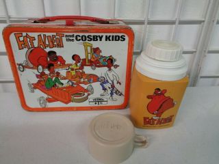 Vintage 1973 Fat Albert And The Cosby Kids Metal Lunchbox Complete Thermos
