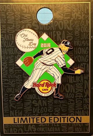 Hard Rock Cafe Yankee Stadium Old Timers Day Pin 2016 Hrc Le 89678