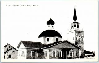 Sitka,  Alaska Rppc Real Photo Postcard Russian Church Building View C1940s