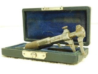 Vintage BROWN & SHARPE No 252 inside micrometer with case 6