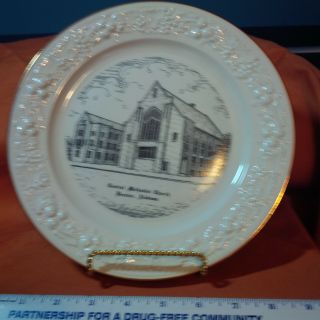 Homer Laughlin - Central Methodist Church,  Decatur Ala - 1958 - 9 " Plate (d - 2)
