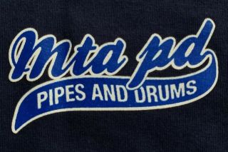 Mta Police Department Pipes And Drums T - Shirt Sz Xl Nypd York