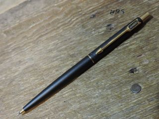 old vintage Matte Black Gold Trim GT aramis Parker Classic Mechanical Pencil USA 2
