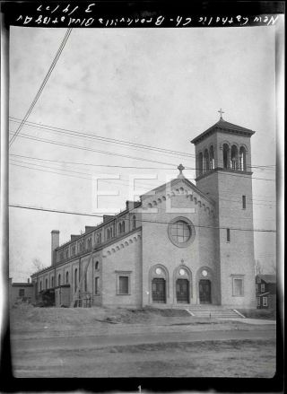 1927 Saint Clare Church Brookvilla Blvd @138th St Queens Nyc Photo Negative U190