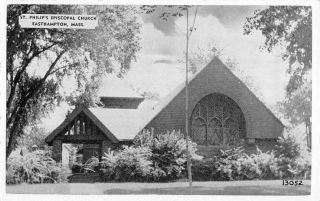 Easthampton Massachusetts St Philips Episcopal Church Antique Postcard K58697