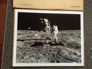 Vintage 1969 Nasa Apollo 11 Man On The Moon Landing Orig Photograph Lg 16 " X 20 "