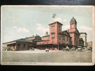 Vintage Postcard 1919 Camden Station Baltimore Maryland
