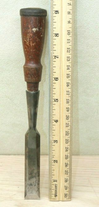 Old Wood Tools Vintage 3/4 " Stanley D Bevel Edge Socket Chisel