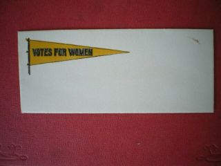 Suffrage Votes For Women Mini Pennant Envelope Flag And Polish Trade Card