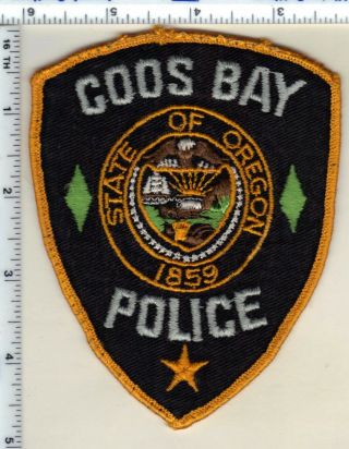 Coos Bay Police (oregon) Uniform Take Off Shoulder Patch From The Early 1980 
