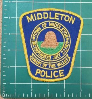 Middleton Nova Scotia Canada Canadian Police Shoulder Patch Heart Of The Valley