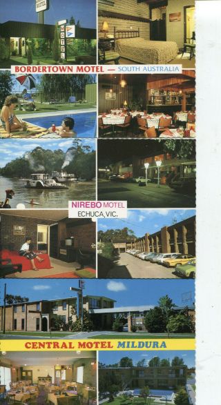 (1) Postcards Of Hotel & Motel X 3 (from Victoria & South Australia)