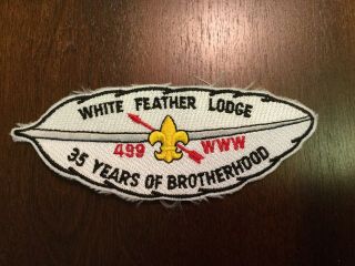 White Feather Merged Oa Lodge 499 Old 35th Anniversary Scout Flap Patch