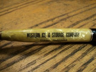Vintage Ritepoint Mechanical Pencil Western Ice & Storage Co Sidney Nebraska 2