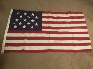 4th Of July 3x5 Ft 15 Star American Flag Embroidered Spangled Banner Usa