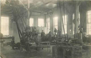 C - 1910 Occupation Worker Machine Shop Interior Rppc Real Photo Postcard 4003