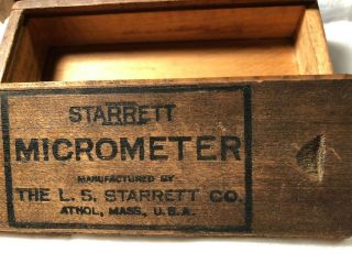 STARRETT MICROMETER NO.  209 - C IN WOOD COFFIN BOX 2