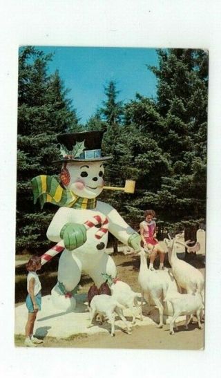 Nh Jefferson Hampshire 1963 Vintage Post Card Santa 